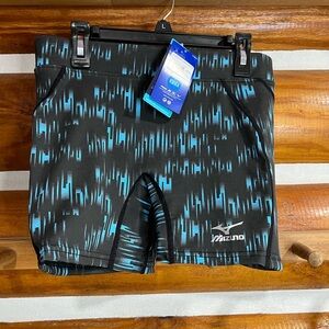 Mizuno Black and Teal Athletic softball Shorts Medium